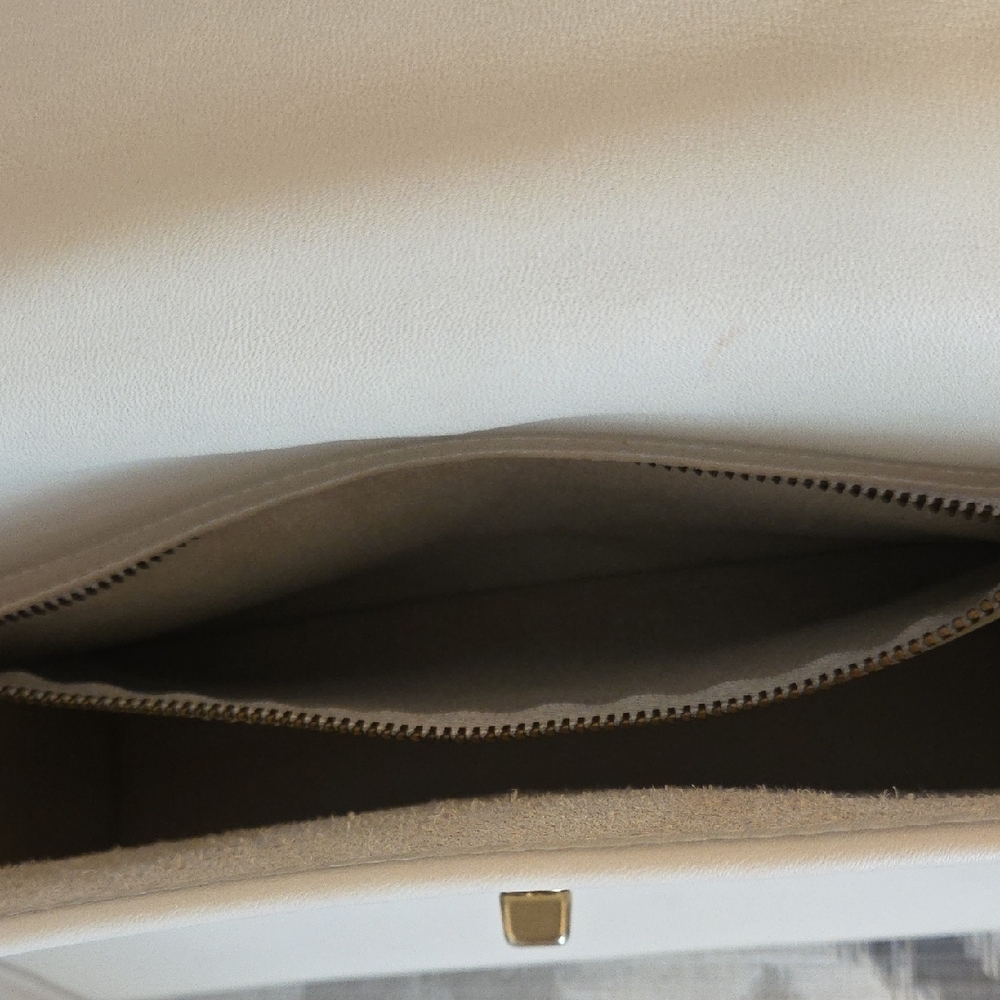 Coach Cream Satchel with Gold Accents - Picture 6 of 9